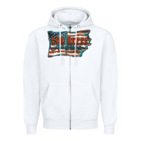 White God Bless America Zipper Hoodie - FaDigitalArtStudio