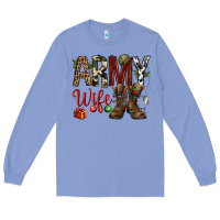 Colony Blue Christmas Army wife Long Sleeve Tee - NancyCooperArtShop