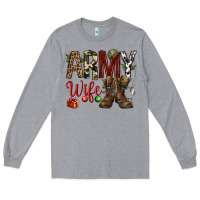 Heather Grey Christmas Army wife Long Sleeve Tee - NancyCooperArtShop