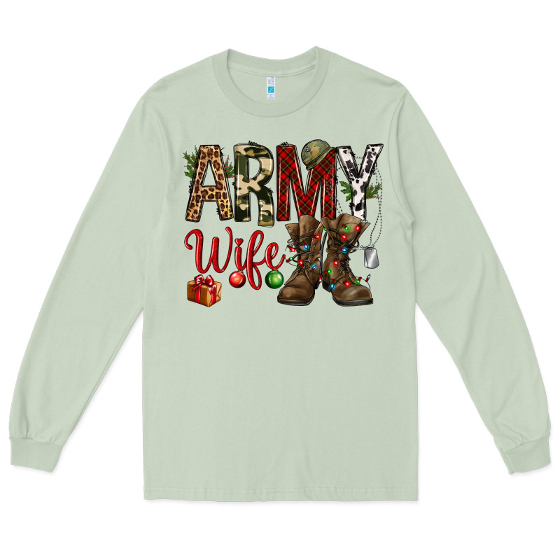 Christmas Army Wife Long Sleeve Tee by NancyCooperArtShop | Teevron