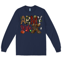 Navy Christmas Army wife Long Sleeve Tee - NancyCooperArtShop