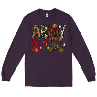 Plum Christmas Army wife Long Sleeve Tee - NancyCooperArtShop