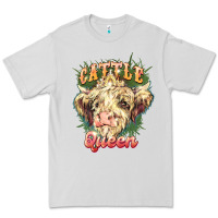 Dove Grey cattle queen Premium Tee - NancyCooperArtShop