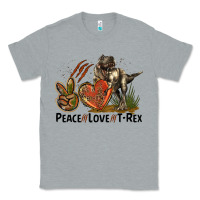 Heather Grey Peace Love T Rex Classic Tee - LillyAllenDesigns