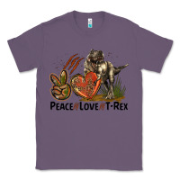 Lavender Peace Love T Rex Classic Tee - LillyAllenDesigns
