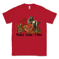 Red Peace Love T Rex Classic Tee - LillyAllenDesigns