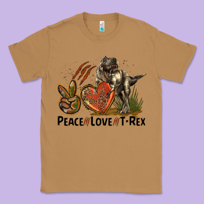 Peace Love T Rex Classic Tee Designed By Lillyallendesigns