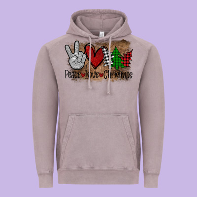 Peace Love Christmas Vintage Hoodie Designed By Bettercallsaul