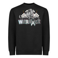 Black brain cancer warrior Heavyweight Sweatshirt - CowGirlArtShop