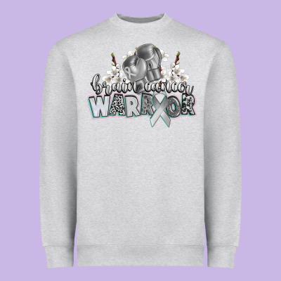 Brain Cancer Warrior Heavyweight Sweatshirt Designed By Cowgirlartshop