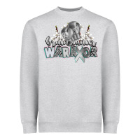Heather Grey brain cancer warrior Heavyweight Sweatshirt - CowGirlArtShop
