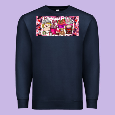Valentine Coffee Premium Sweatshirt Designed By Cowhidedigitalart