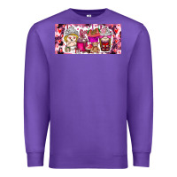 Purple Valentine Coffee Premium Sweatshirt - CowhideDigitalArt