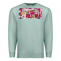 Seafoam Valentine Coffee Premium Sweatshirt - CowhideDigitalArt