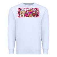 White Valentine Coffee Premium Sweatshirt - CowhideDigitalArt