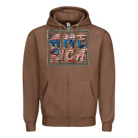 Chestnut America Zipper Hoodie - FaDigitalArtStudio