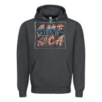 Smoke America Zipper Hoodie - FaDigitalArtStudio