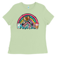 Matcha nurse rainbow Ladies Tee - NancyCooperArtShop