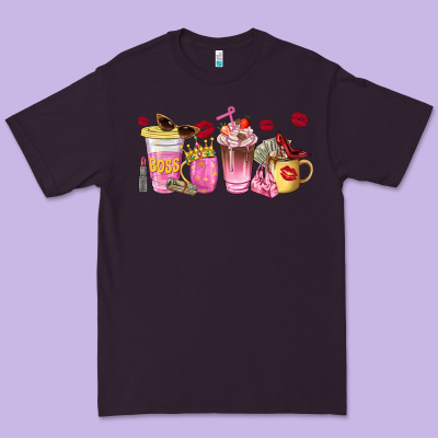 Boss Lady Coffee Cups Premium Tee Designed By Nancycooperartshop