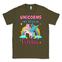 Army Green unicorns are born in october Classic Tee - Jasminsmagicworld