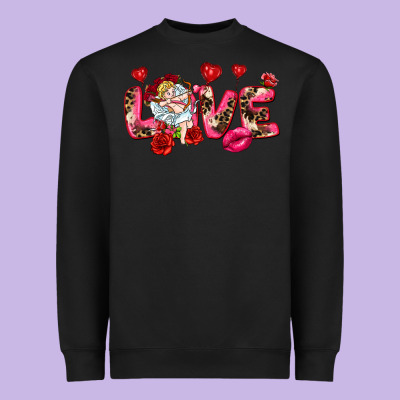 Love Valentine's Day Heavyweight Sweatshirt Designed By Howdyjamesfarm