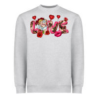 Heather Grey Love Valentine's Day Heavyweight Sweatshirt - HowdyJamesFarm