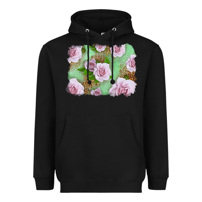 Pink Roses Background Heavyweight Hoodie by LillyAllenDesigns | Teevron