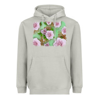 Moon Dust Pink Roses Background Heavyweight Hoodie - LillyAllenDesigns
