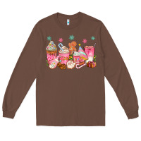 Chestnut Pink gingerbread coffee cups Long Sleeve Tee - texasbilliewilder