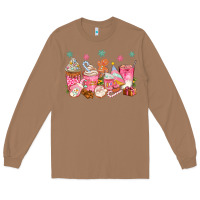 Toasted Coconut Pink gingerbread coffee cups Long Sleeve Tee - texasbilliewilder