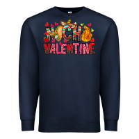 Navy Nacho Valentine Premium Sweatshirt - CowhideDigitalArt