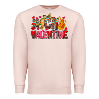 Pale Pink Nacho Valentine Premium Sweatshirt - CowhideDigitalArt