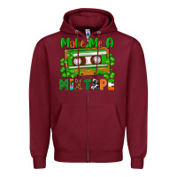 Burgundy St. Patrick's Day make me a mixtape Zipper Hoodie - FaDigitalArtStudio