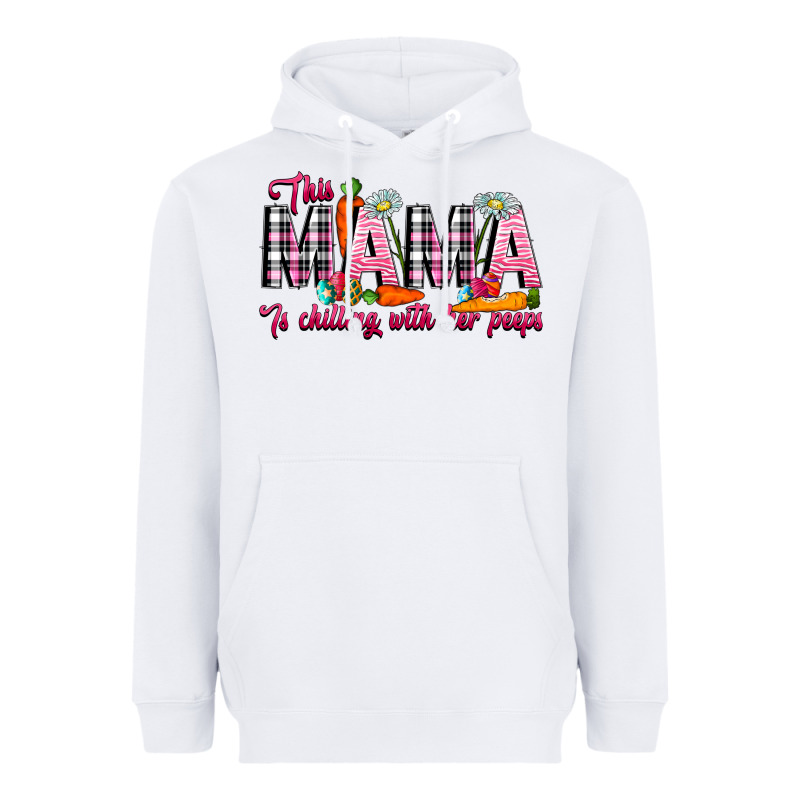 This Mama Is Chilling With Her Peeps Heavyweight Hoodie by CowhideDigitalArt | Teevron