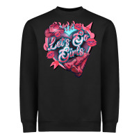 Black Let's go girls pink Valentine's Day Heavyweight Sweatshirt - HowdyJamesFarm