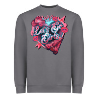 Storm Let's go girls pink Valentine's Day Heavyweight Sweatshirt - HowdyJamesFarm