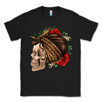 Black leopard bandana and roses skull Classic Tee - Jasminsmagicworld