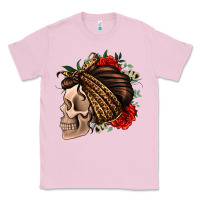 Bubblegum Pink leopard bandana and roses skull Classic Tee - Jasminsmagicworld