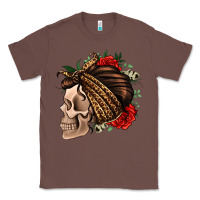 Chestnut leopard bandana and roses skull Classic Tee - Jasminsmagicworld