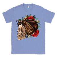Colony Blue leopard bandana and roses skull Classic Tee - Jasminsmagicworld