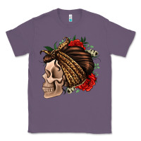 Lavender leopard bandana and roses skull Classic Tee - Jasminsmagicworld