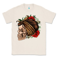 Natural leopard bandana and roses skull Classic Tee - Jasminsmagicworld
