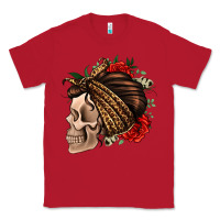 Red leopard bandana and roses skull Classic Tee - Jasminsmagicworld