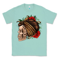 Seafoam leopard bandana and roses skull Classic Tee - Jasminsmagicworld