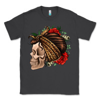 Smoke leopard bandana and roses skull Classic Tee - Jasminsmagicworld