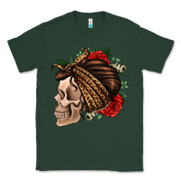 Sports Green leopard bandana and roses skull Classic Tee - Jasminsmagicworld