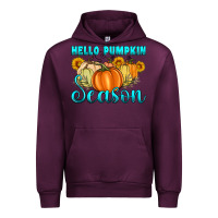 Mauve Wine hello pumpkin season Urban Hoodie - Artiststas