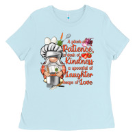 Baby Blue patience a dash of kindness Ladies Tee - NancyCooperArtShop