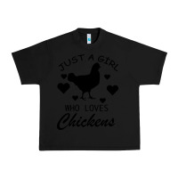 Black Just A Girl Who Love Chickens Urban Heavy Tee - Bettercallsaul