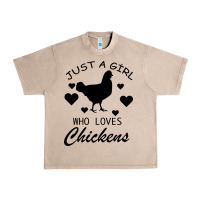 French Oak Just A Girl Who Love Chickens Urban Heavy Tee - Bettercallsaul